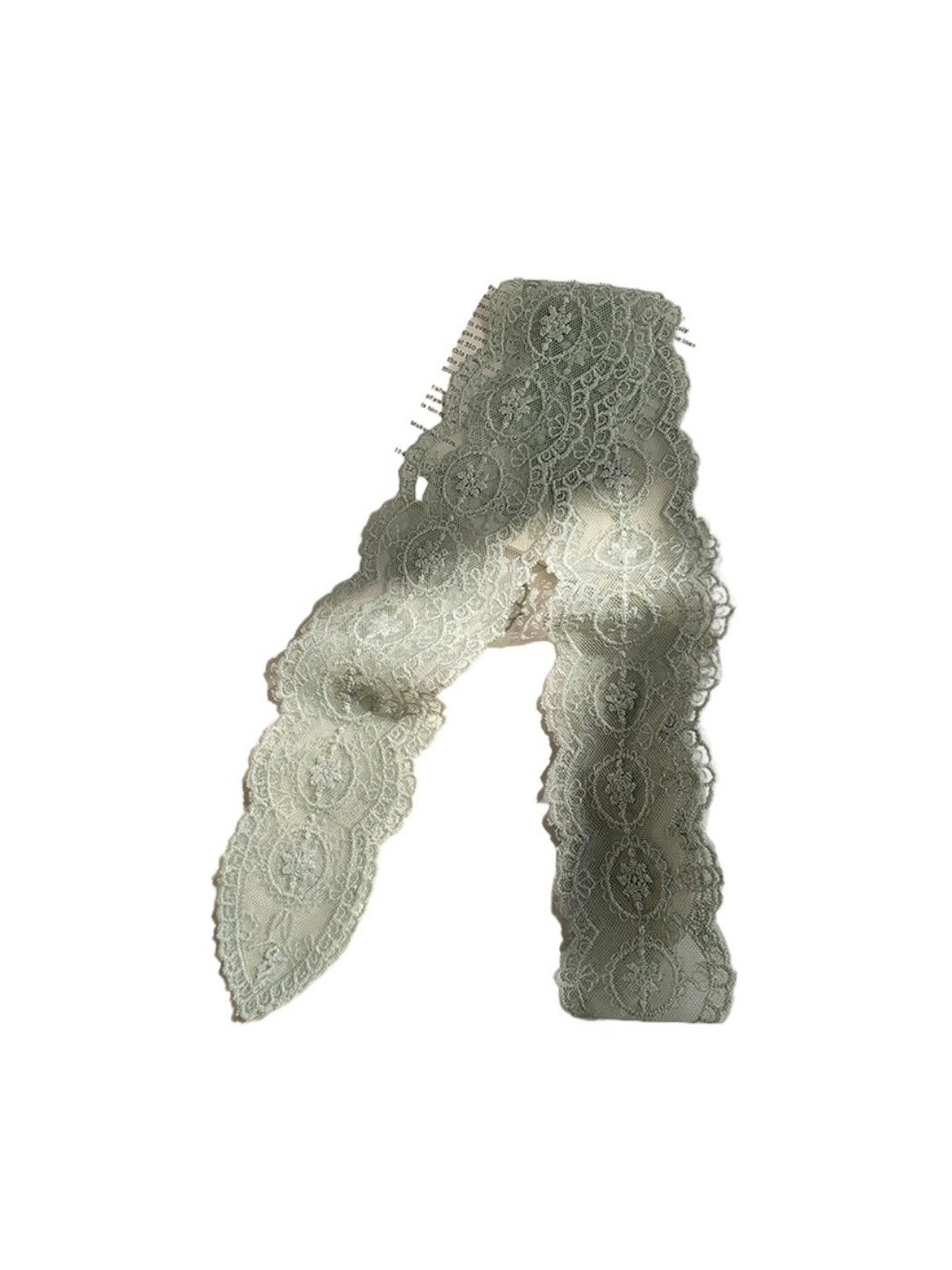 Haila - Lace Embroidered Sheer Scarf Headband - Elegant &amp; Versatile