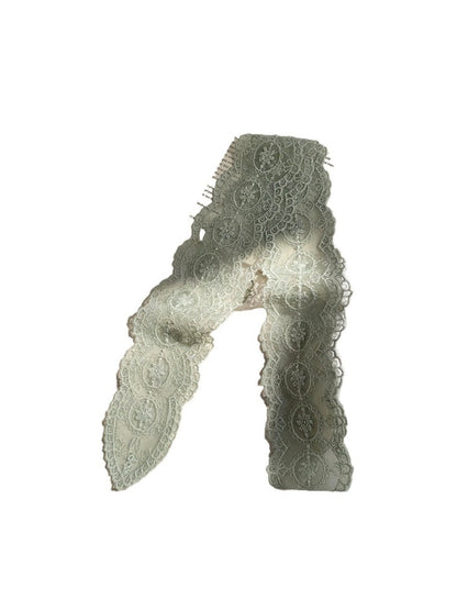 Haila - Lace Embroidered Sheer Scarf Headband - Elegant &amp; Versatile