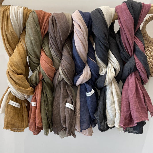 Scarvii - Big Color-Block Scarf - All-Season Style
