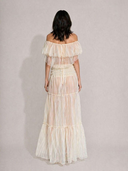 Acacia Off-the-Shoulder Puff-Sleeve Two Piece Set