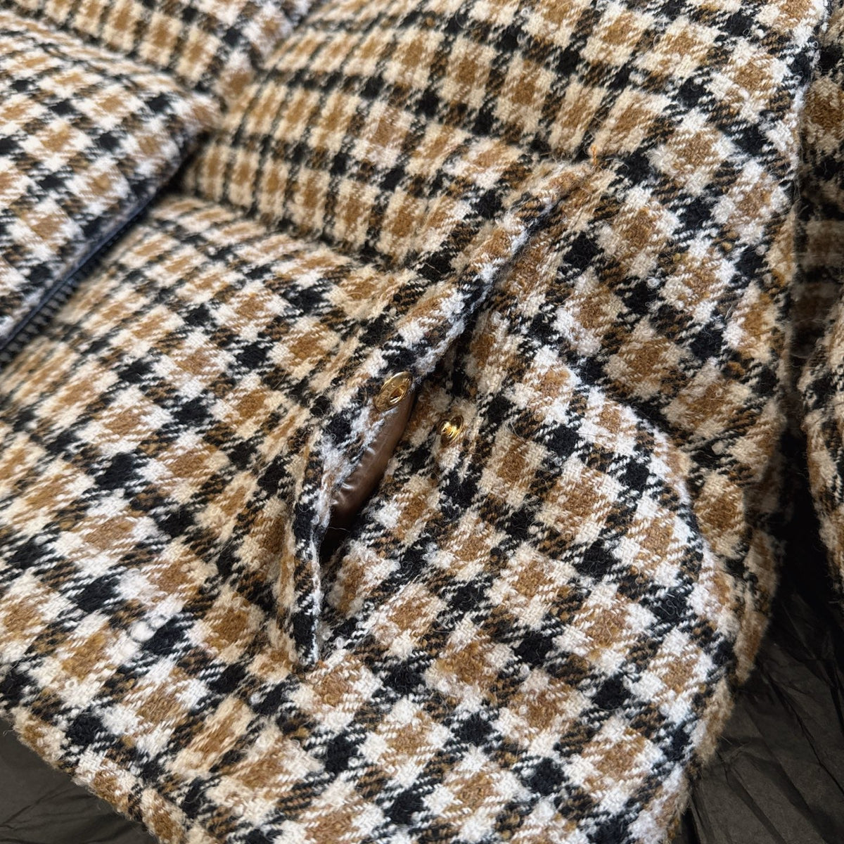 Moncler 2025 Keros Jacket Beige Mix Color Wool Down