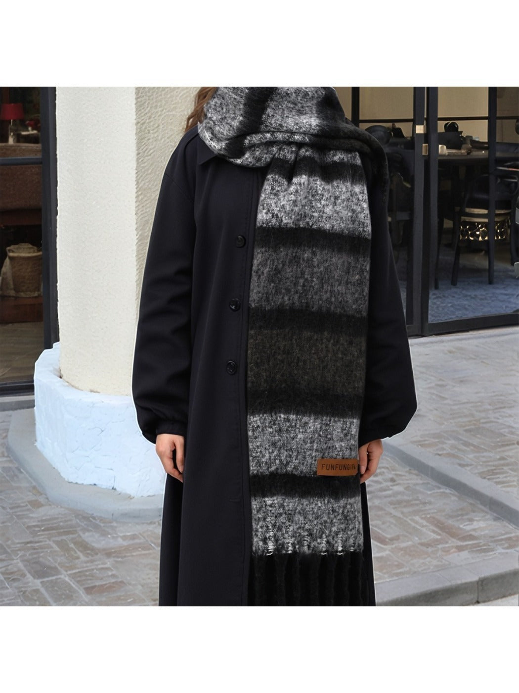 Sscarvii - Maillard Winter Tassel Scarf