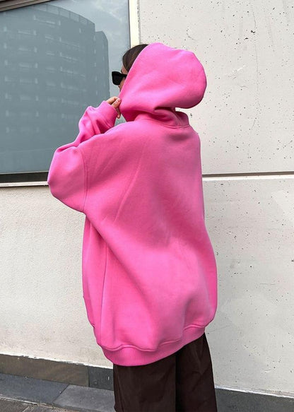 Oversized Polar Fleece Hoodie With Kangaroo Pocket
