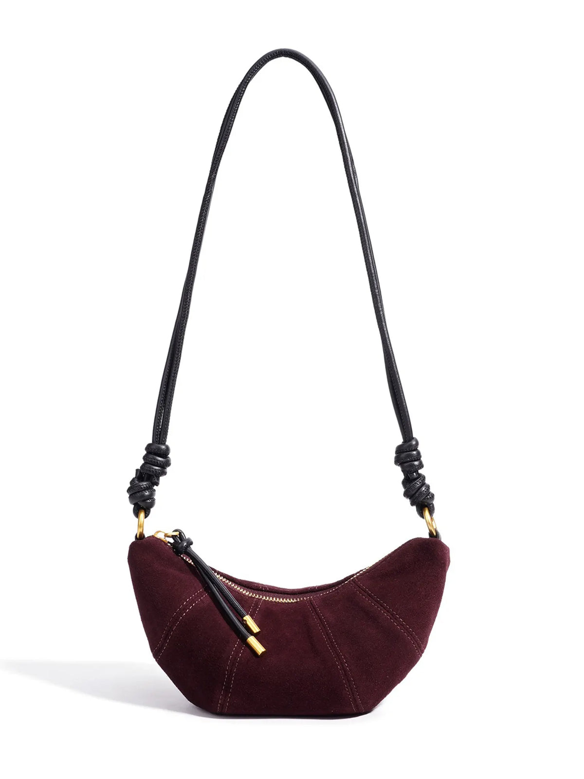 Aniya Suede Crescent Shoulder Bag