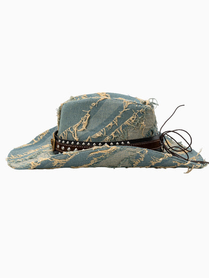Malia Distressed Denim Bucket Hat
