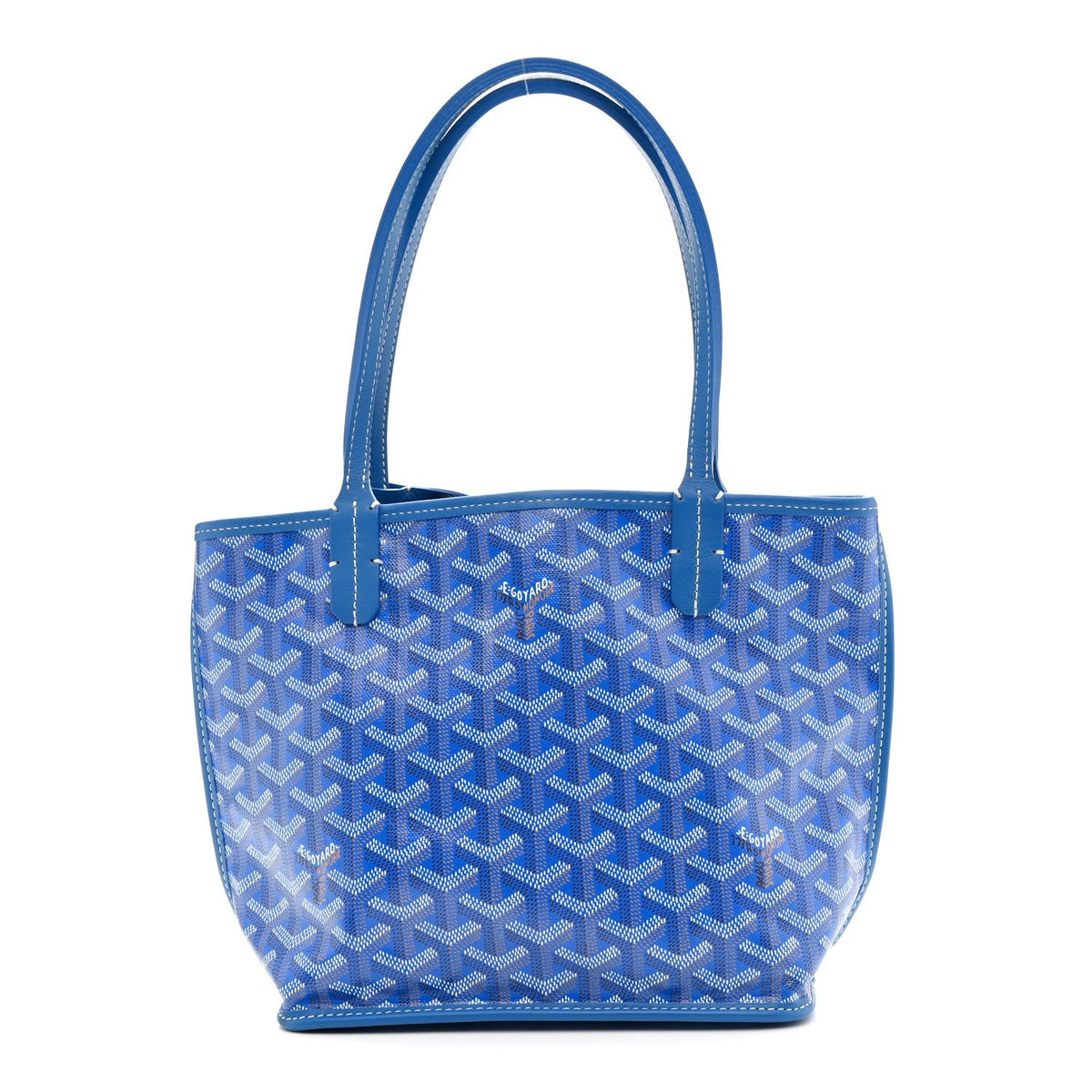 Goyardine Reversible Mini Anjou Sky Blue
