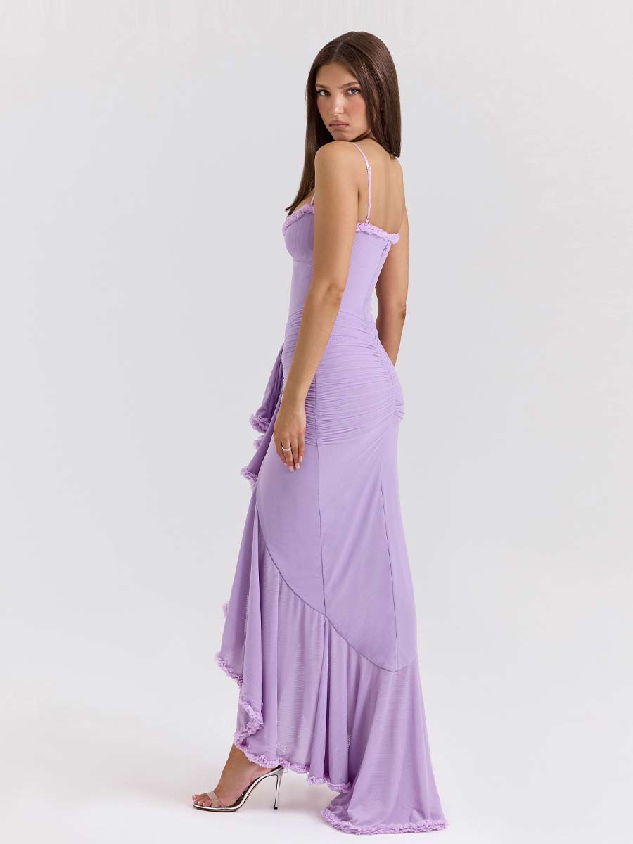 Elisa Ruffle Edge Camisole Maxi Dress