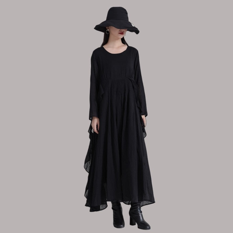 Lace-Trimmed Loose Dress