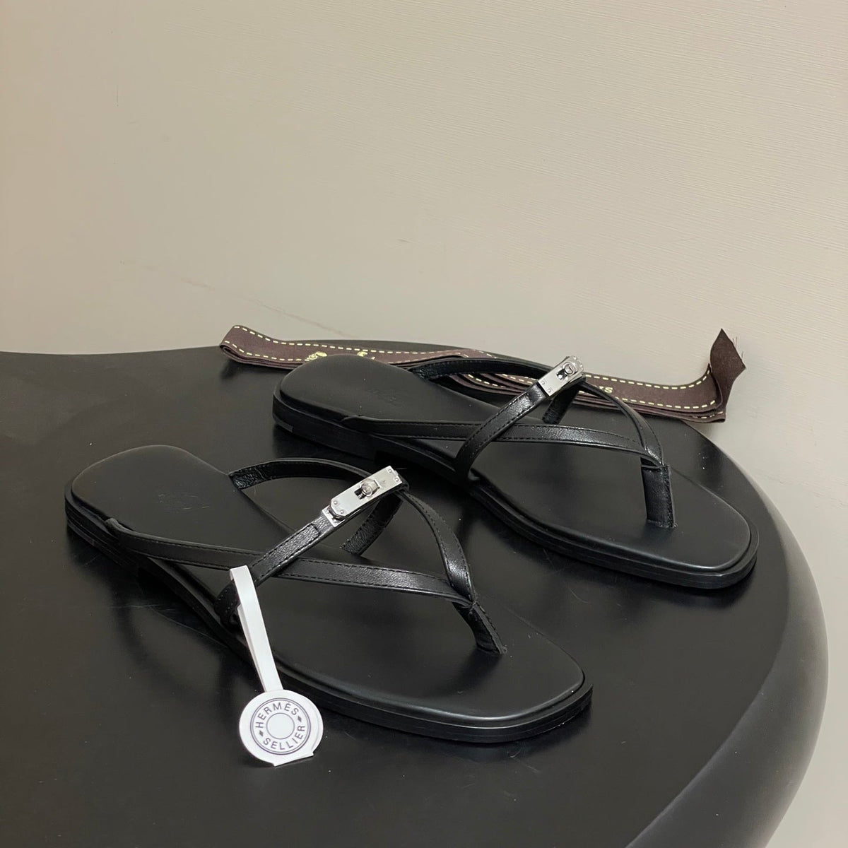 HM Miss Sandal Black in Calfskin 593826