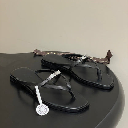 HM Miss Sandal Black in Calfskin 593826