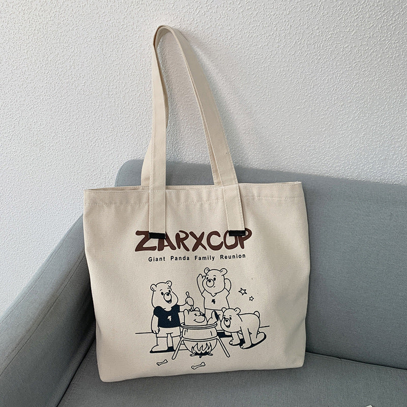 Simple Student Cloth Shoulder Bag