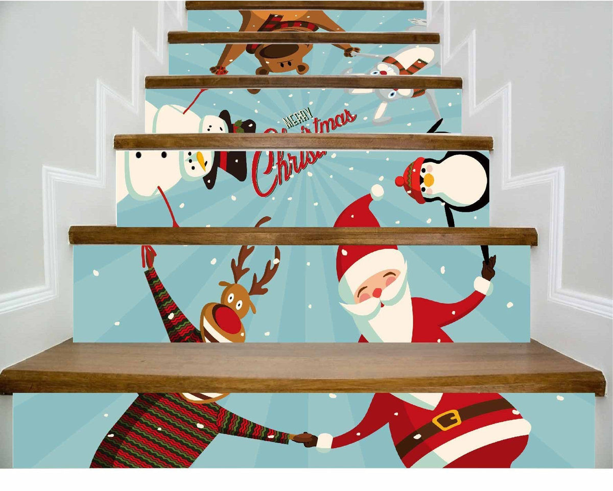 Christmas New Home Decoration 3D Self-Adhesive Removable Wall Stickers