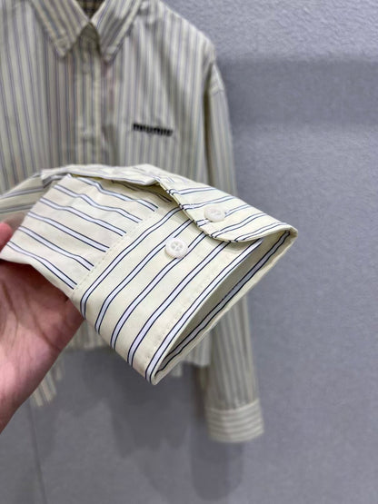Miu Miu Striped Cotton Shirt
