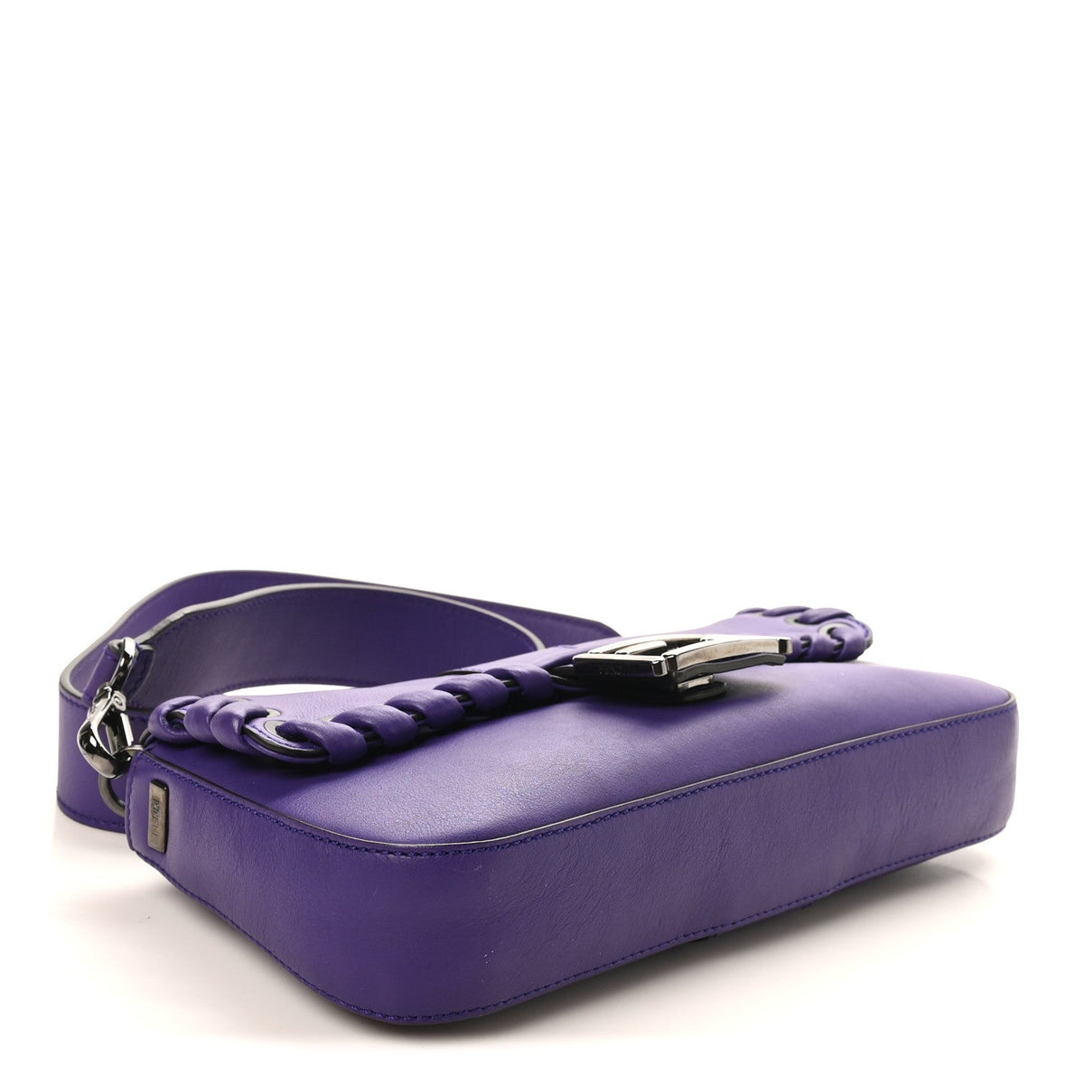Vitello Dolce Lace Up Baguette Purple Rain