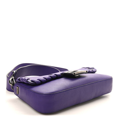 Vitello Dolce Lace Up Baguette Purple Rain