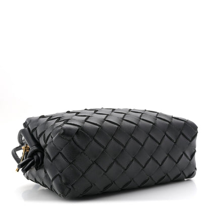 Nappa Intrecciato Mini Loop Camera Bag Black