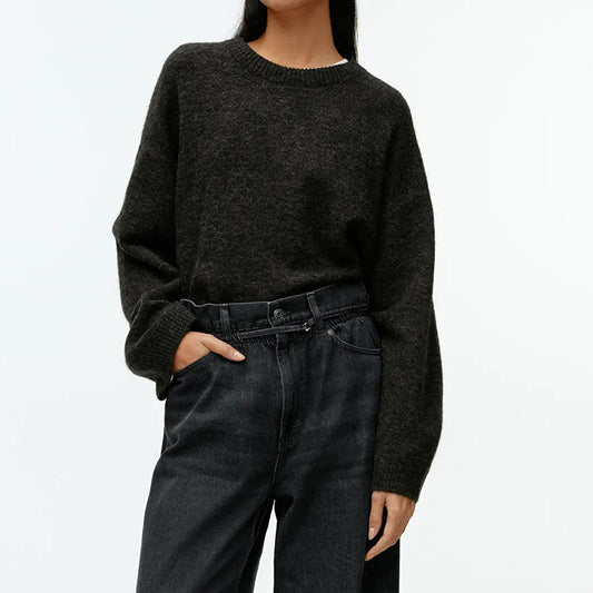 Fall Crew Neck Casual Thicken Warm Sweater