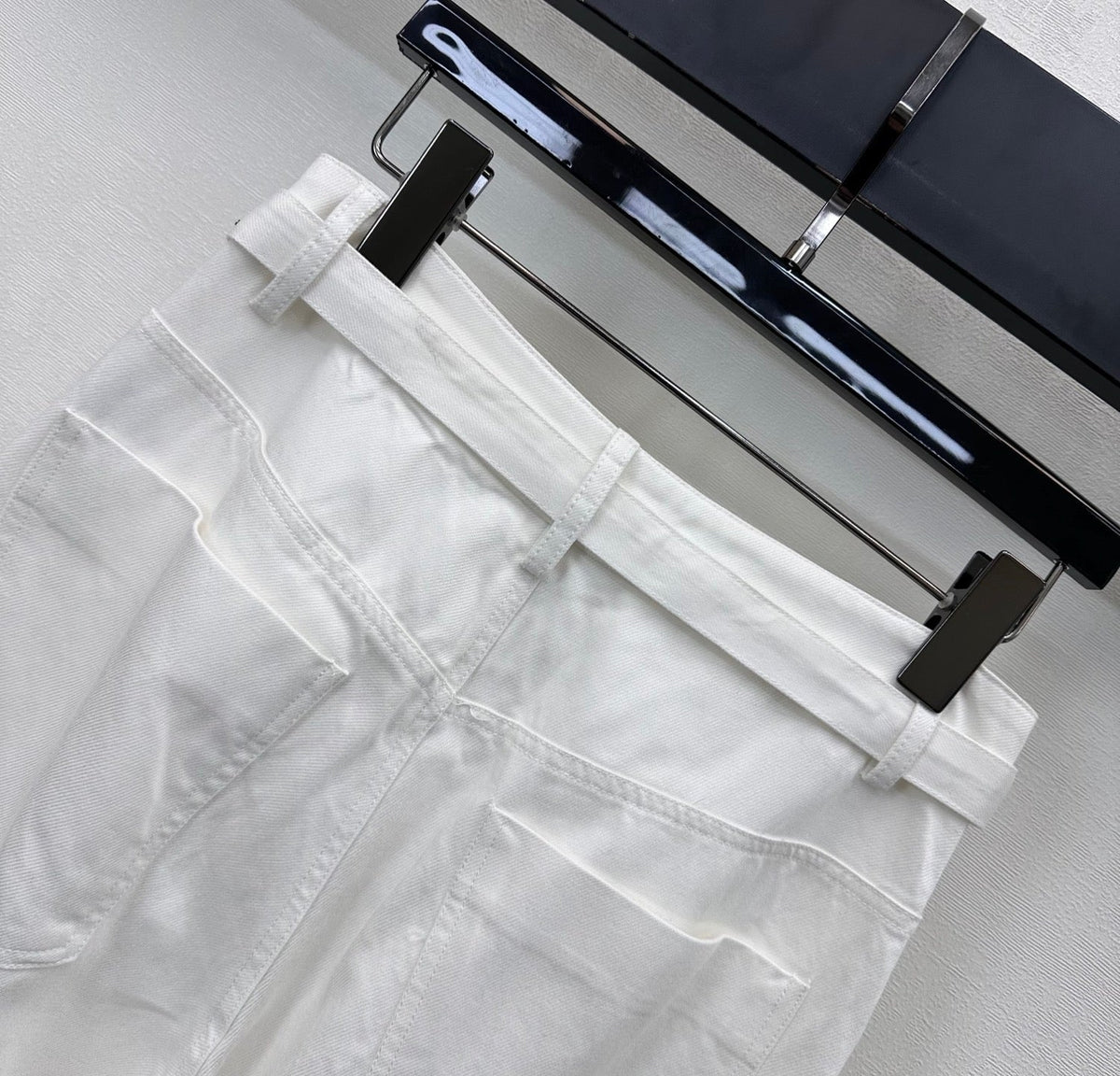 CC Wide-Leg Trousers White Cotton Lyocell 350198