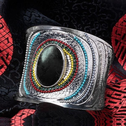 2Colors Bohemian Vintage Turquoise Cuff Bracelets