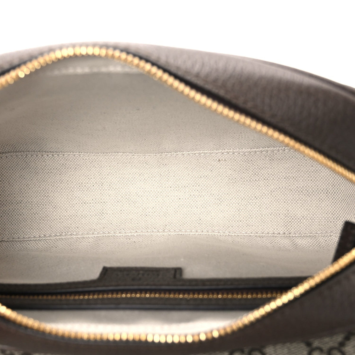 GG Supreme Monogram Textured Dollar Calfskin Web Studded Mini Ophidia Flap Shoulder Bag Beige Ebony New Acero