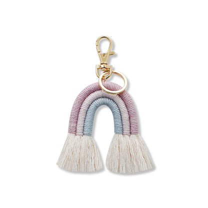 Creative Pendant Bohemian Tassel Bag Pendant Rainbow Keychain