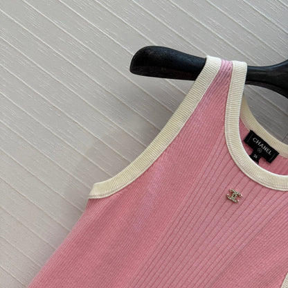 CC 25 Knitted Dress Pink Cotton