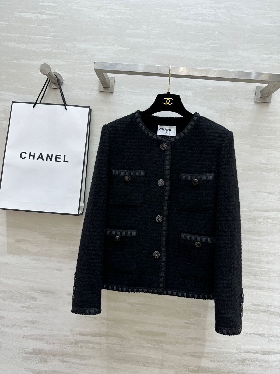 CC 26s Vintage Jacket Black Wool Tweed