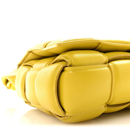 Nappa Maxi Intreccio Padded Cassette Crossbody Bag Buttercup