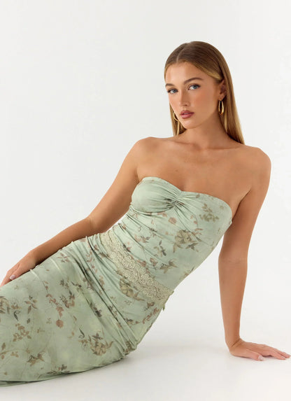 Come Through Maxi Dress - Wispy Fern