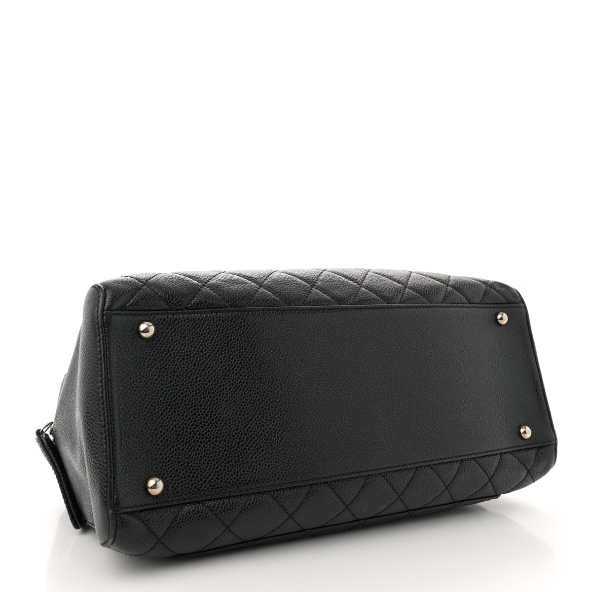 Caviar Quilted Bowler Black