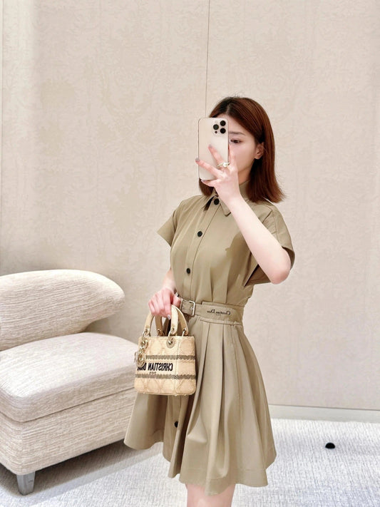 DIOR 25S PLEATED SHIRT DRESS 220902