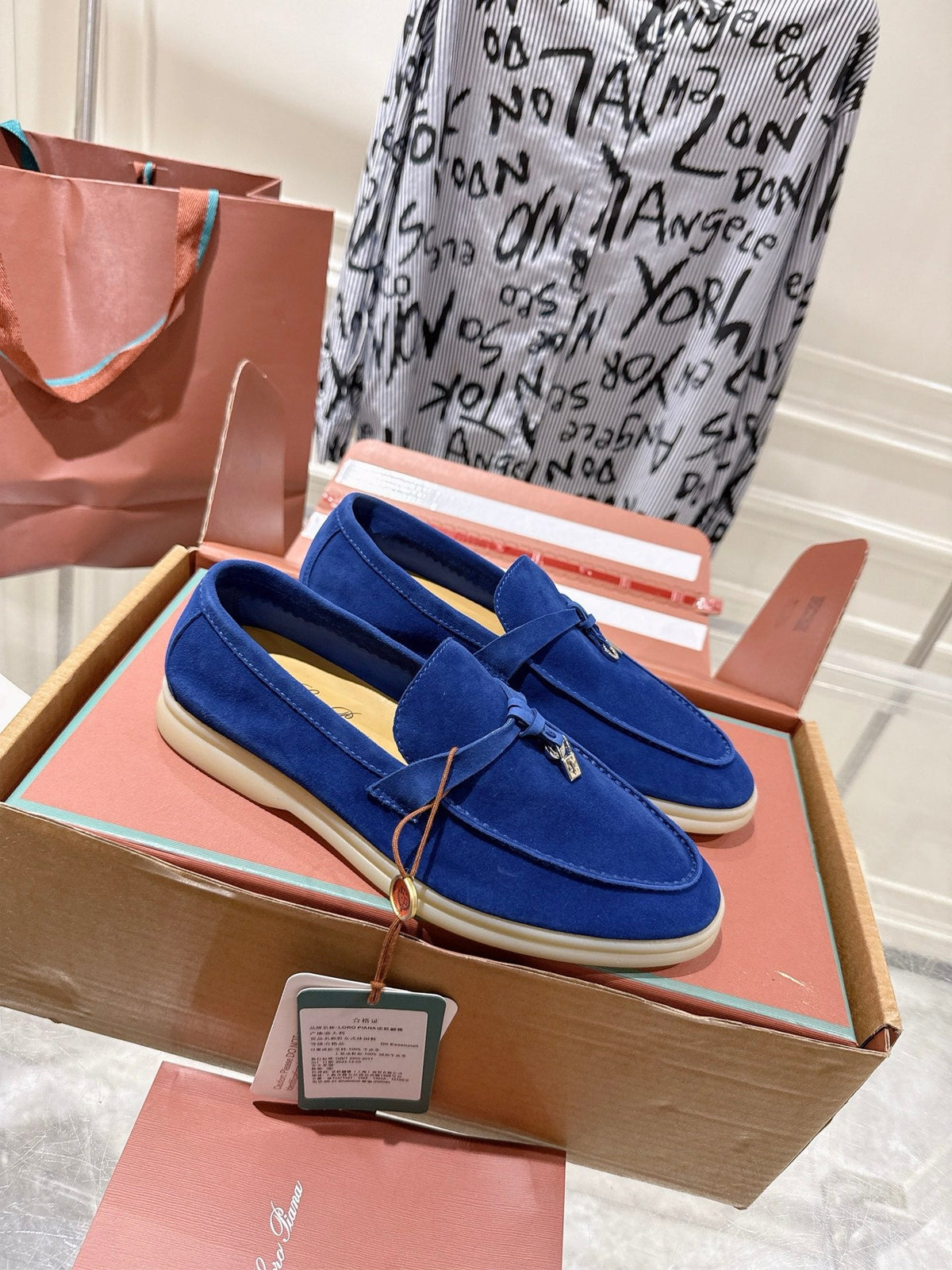 LP Summer Charms Walk Loafers Navy Blue Suede 565860