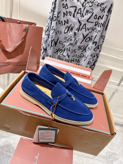 LP Summer Charms Walk Loafers Navy Blue Suede 565860
