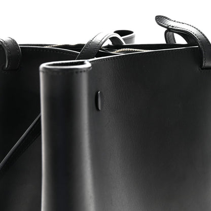 Smooth Calfskin Medium Pinched Bag Black
