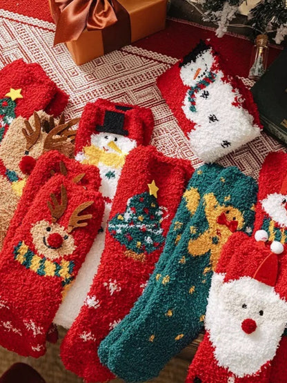 Rufia - Christmas Vibe Thickened Mid-calf Socks – 6 Options