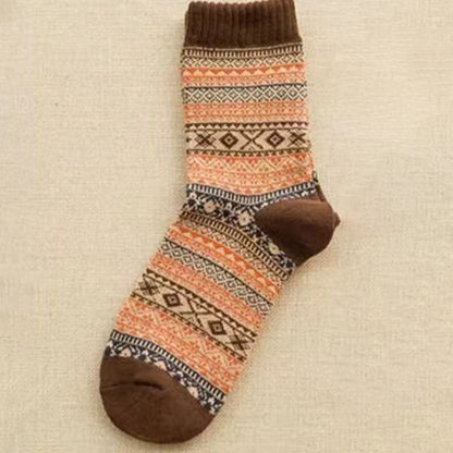 Vintage Casual Thicken Warm Crew Socks