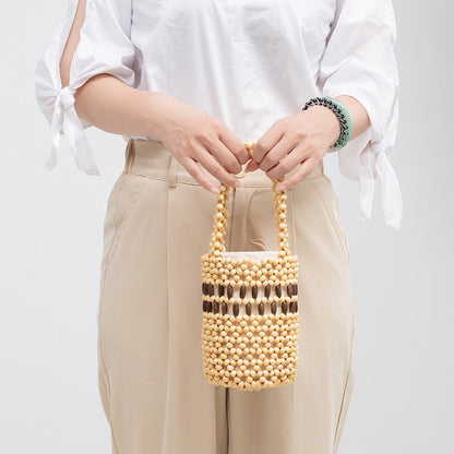 Retro Bead Bucket Handmade Bags