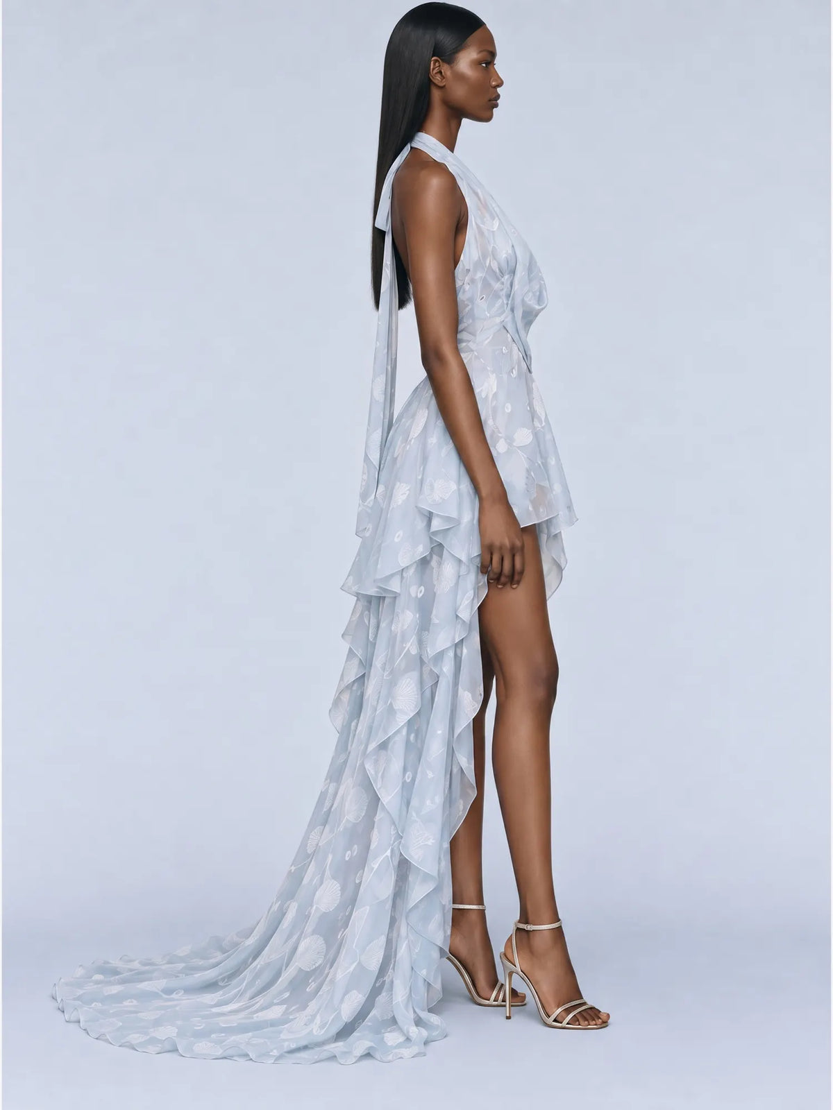 Seren Asymmetric Draped Maxi Dress