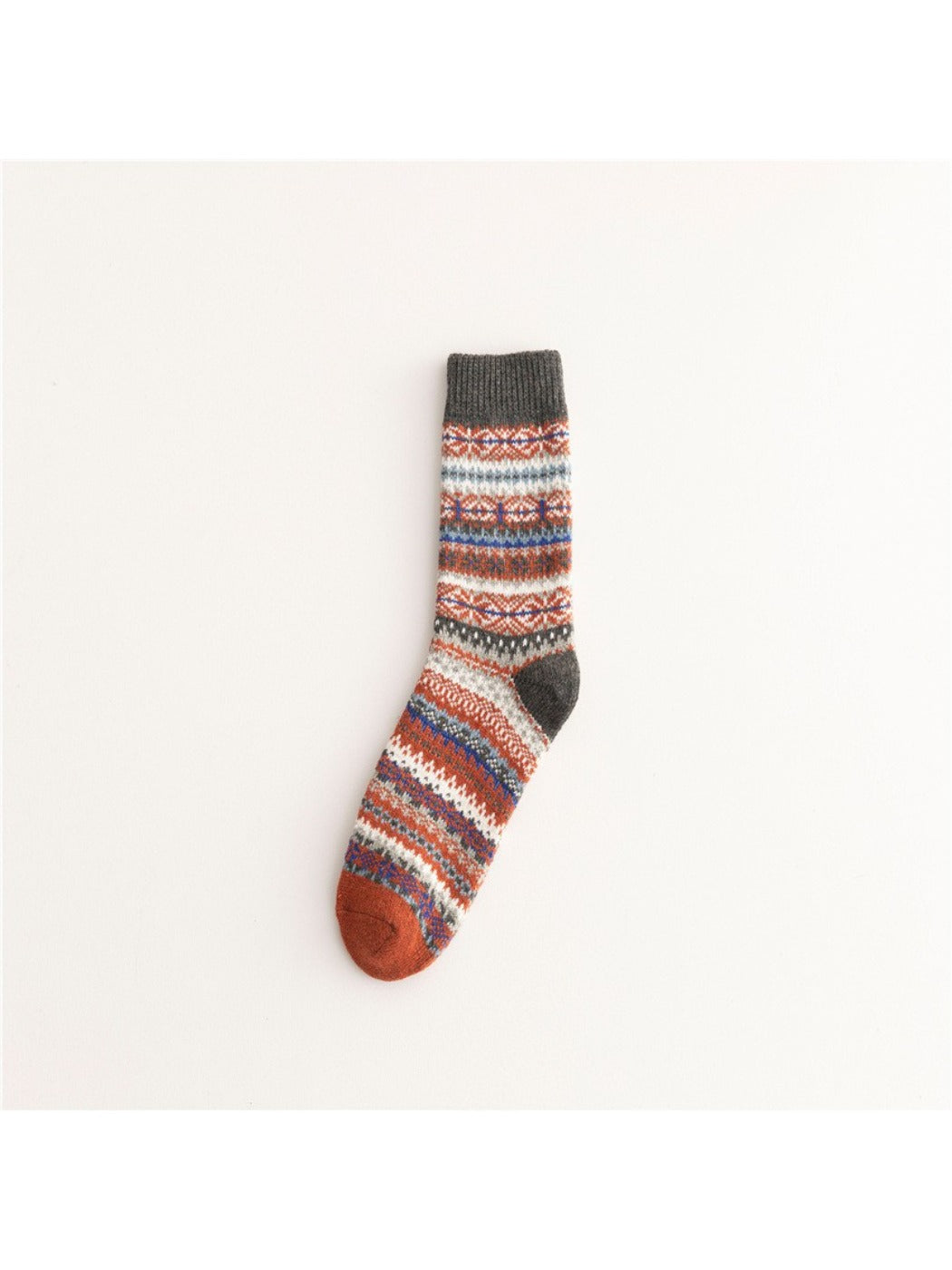 Rufia - Knitted Mid-calf Winter Socks with British Style