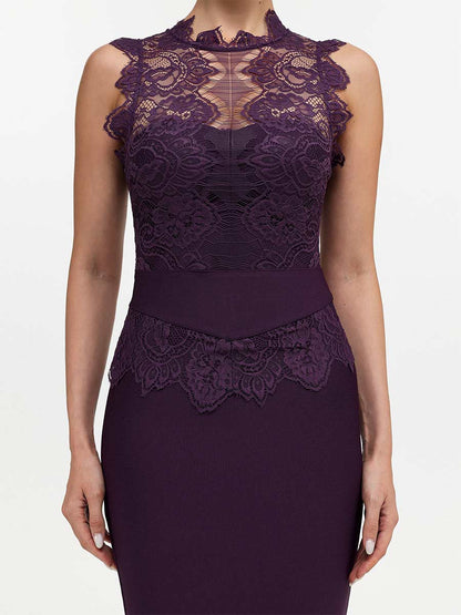 Noelle Lace Bandage Midi Dress