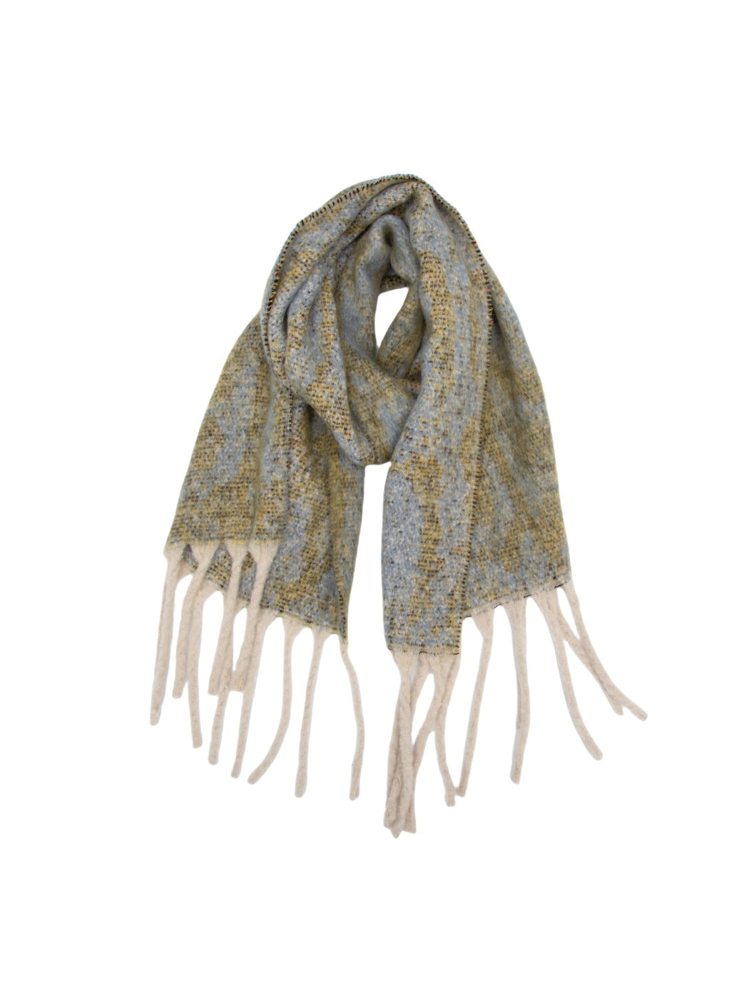 Scarvii - Winter Snake Printed Tassel Scarf