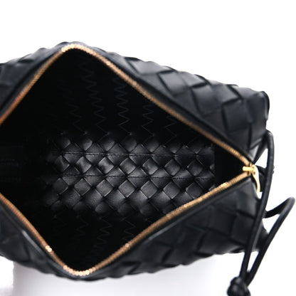 Nappa Intrecciato Small Loop Camera Bag Black
