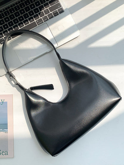 Geometric Split-Joint Zipper Shoulder Bags Handbags
