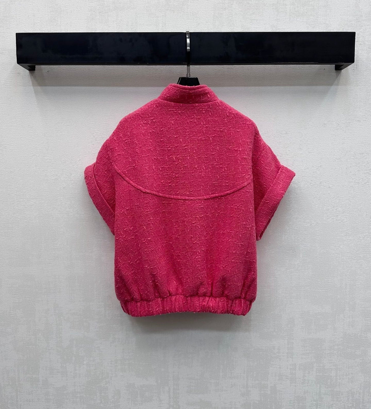 CC Jacket Short-sleeved Fuchsia Pink Cotton 350253