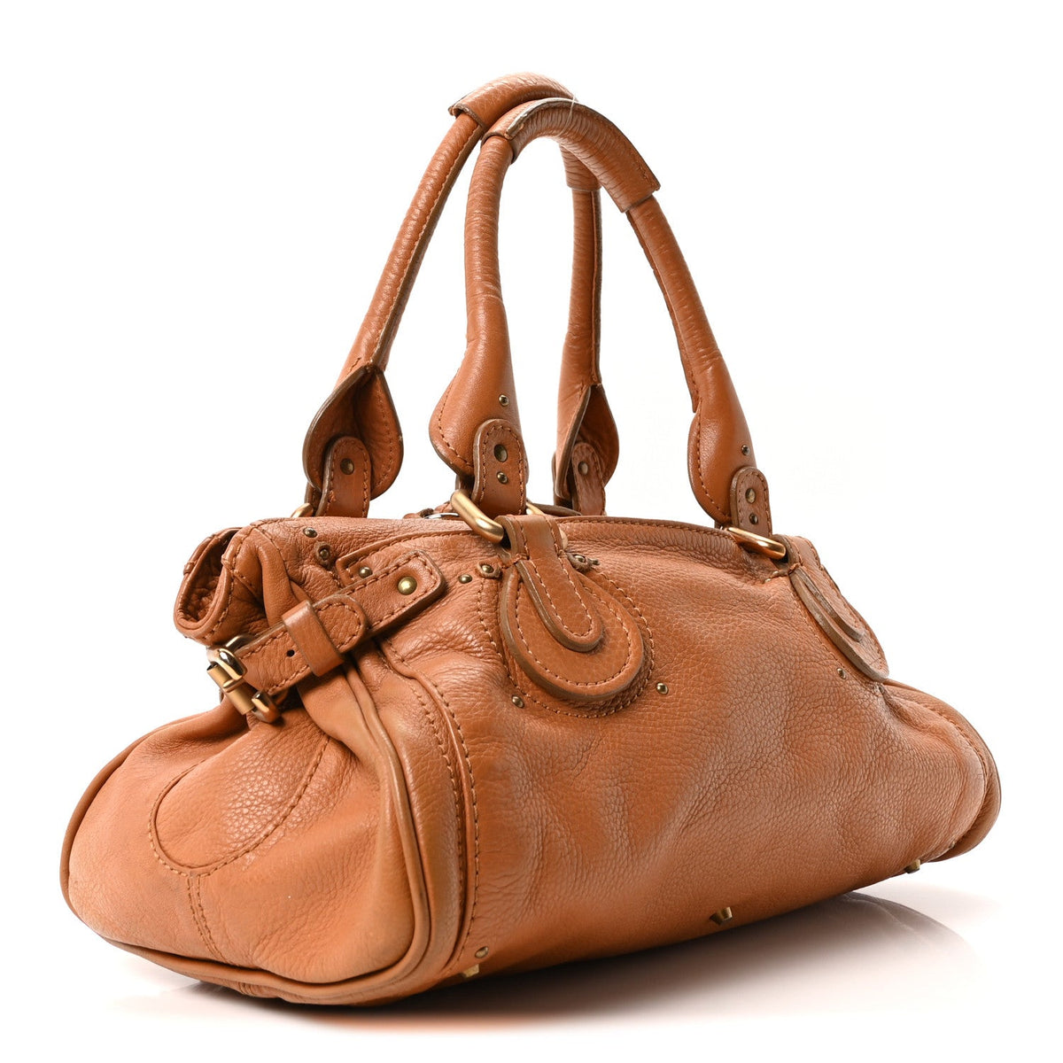 Calfskin Medium Paddington Satchel Tan