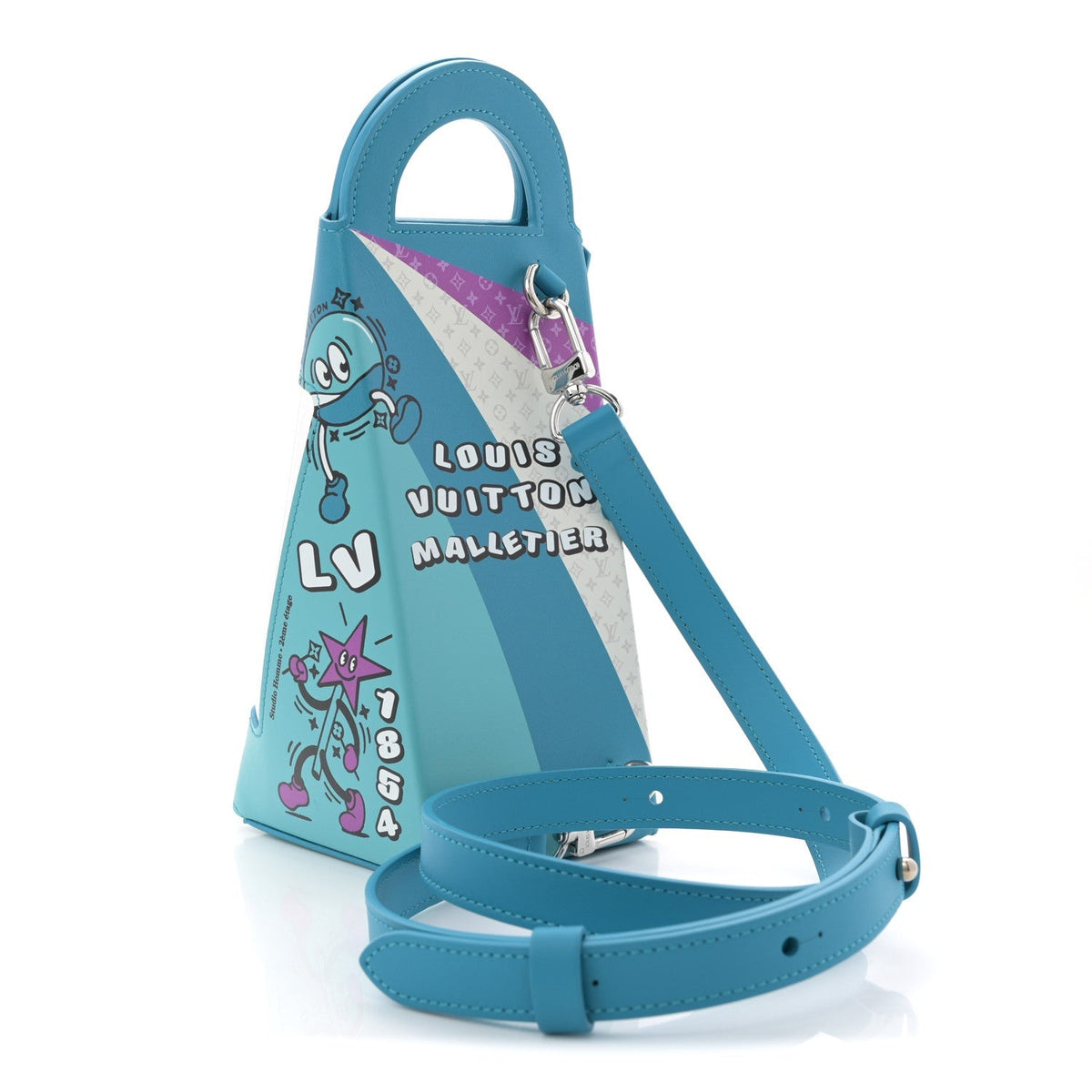 Monogram Sandwich Lunch Bag Blue