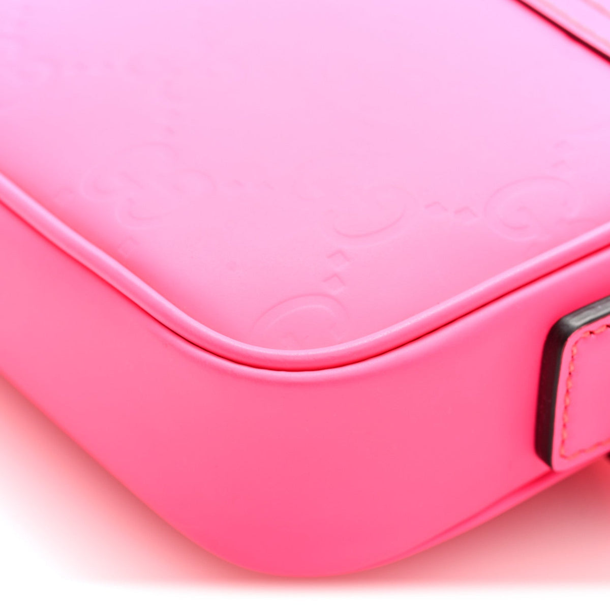 Rubber Effect Monogram GG Crossbody Bag Fluorescent Fuchsia