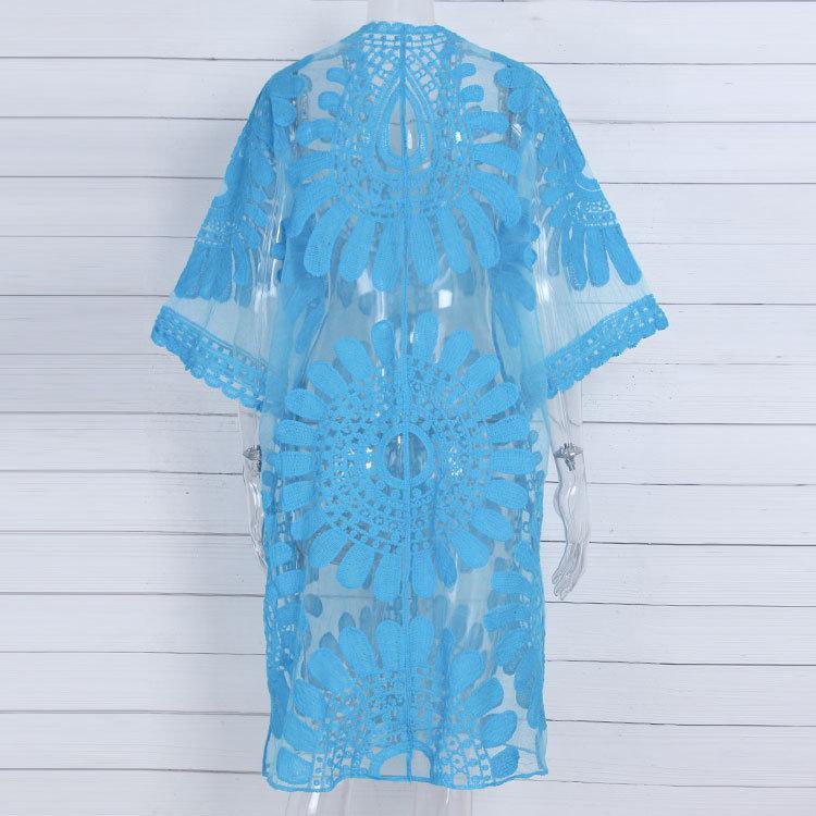 2018 New  Arrival Sun Flower Tassel Bikini Blouse