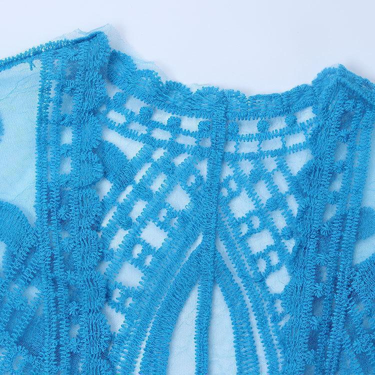 2018 New  Arrival Sun Flower Tassel Bikini Blouse