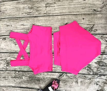 11 Colors Solid Color Bikini Swimsuit In 5 Size